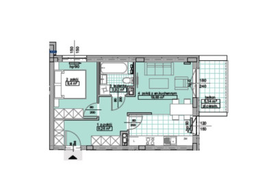 Dwupokojowe mieszkanie 42,26 m2, osiedle Wilkowyja